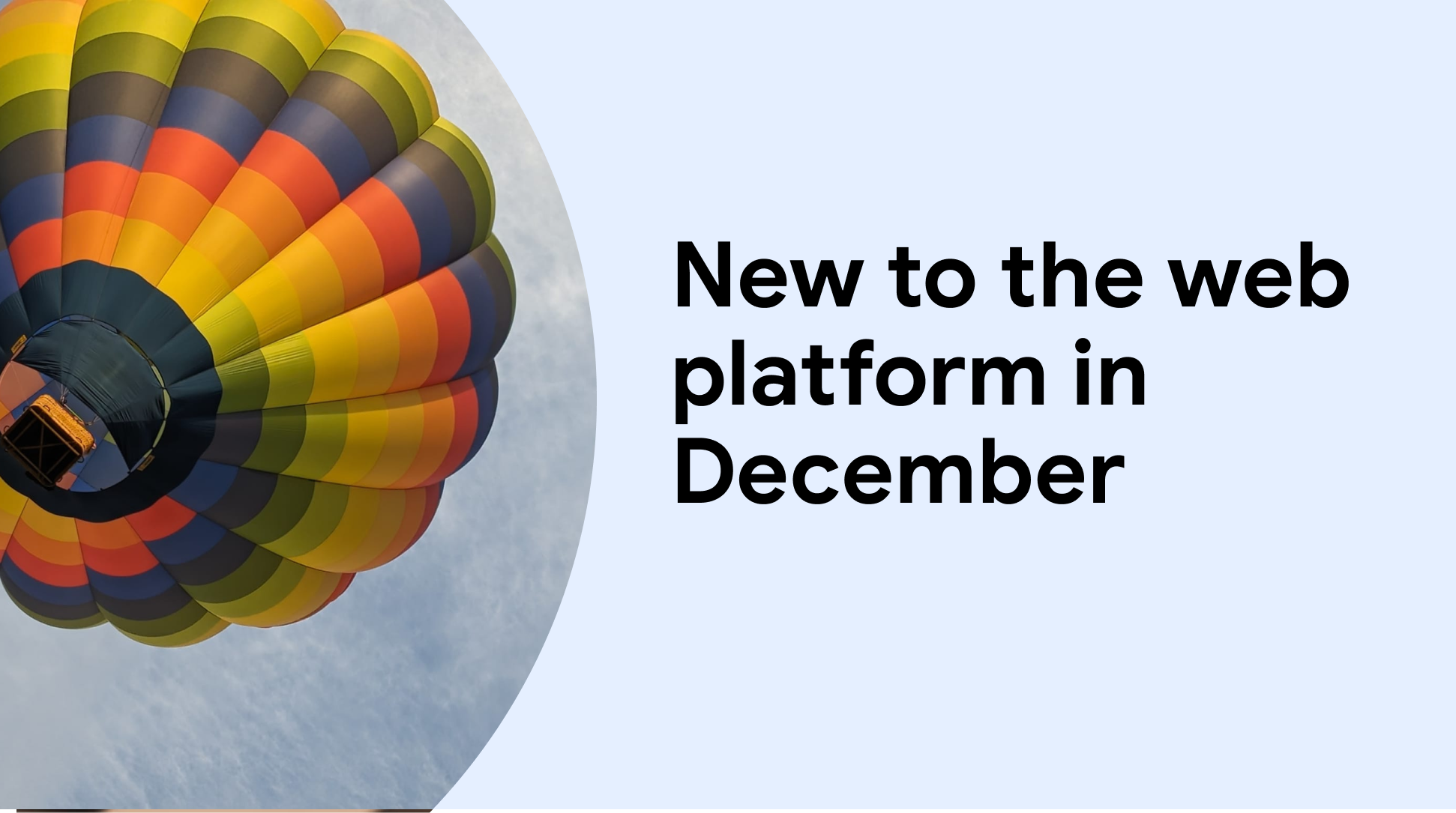 New to the web platform in December