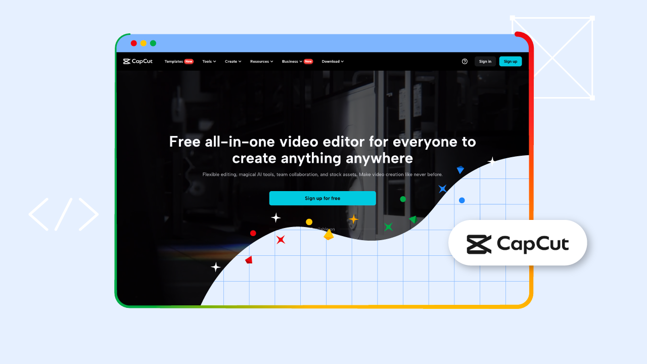 CapCut video editor.