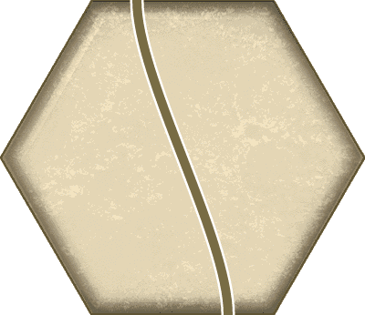 خط منفرد على مربّع سداسي