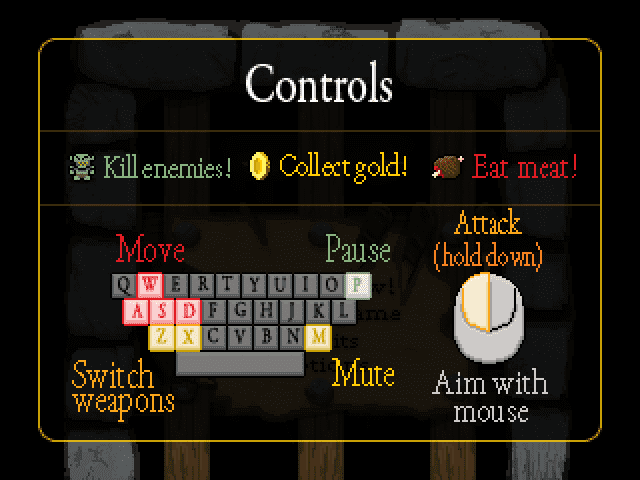 Onslaught! Arena controls modal (deprecated)