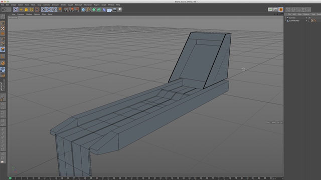 Modelar el objeto dentro de C4D Asegúrate de que las normales de la malla queden hacia afuera.