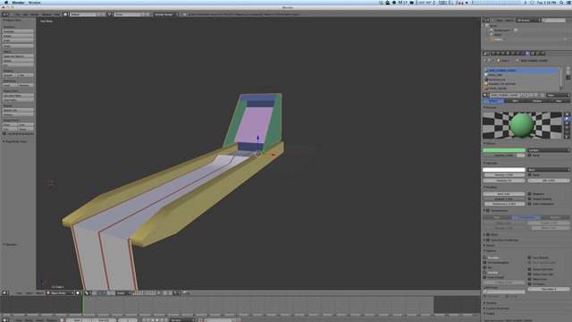 Nach dem Import in Blender sehen Sie, dass auch Ihre Material- und Auswahl-Tags übernommen wurden.