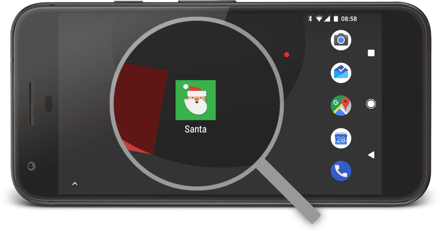 Android デバイスに表示されたサンタを追いかけよう