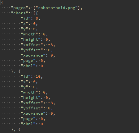 مثال على إخراج JSON