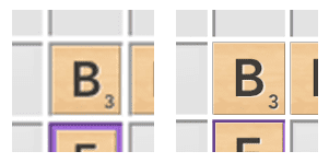 CSS scaling (left) vs. redrawing (right).