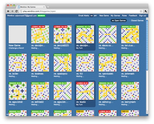 Dieses Layout hat keine festen Abmessungen: Die Miniaturansichten werden von links nach rechts und von oben nach unten angezeigt.