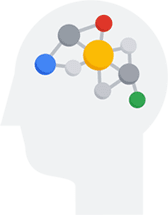 समझने में आसान होने की सुविधा को, रंग-बिरंगे बिंदुओं से जुड़े सिर के ज़रिए दिखाया गया है.