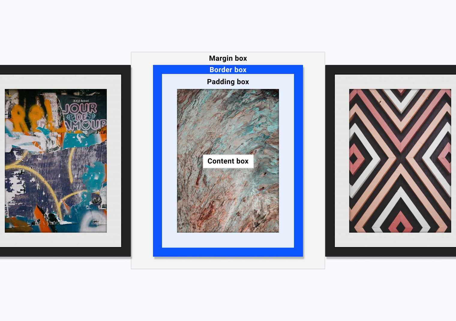 ثلاثة إطارات صور