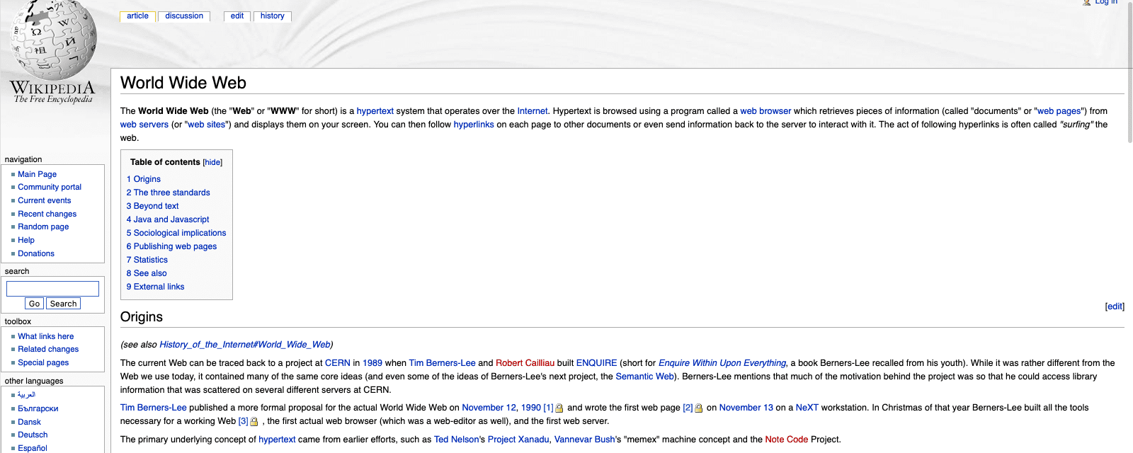 Mise en page étirée horizontalement avec de très longues lignes.