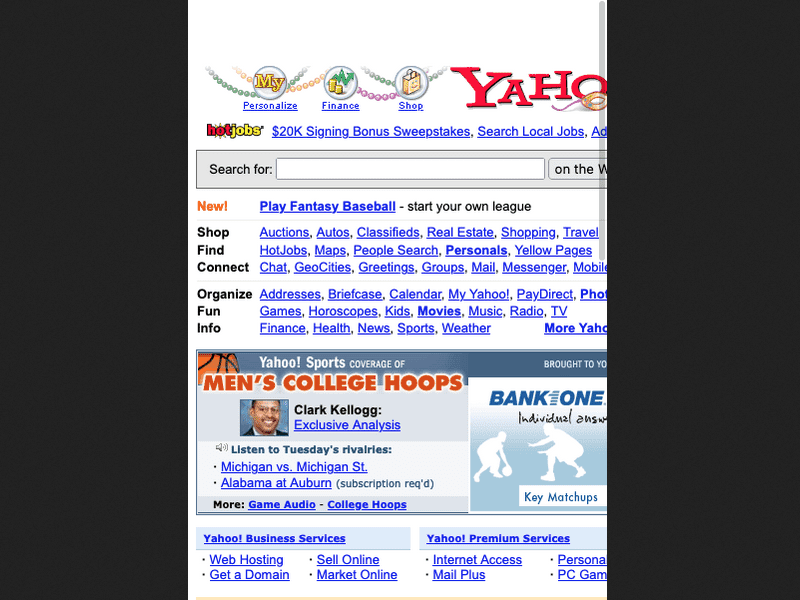 Un sito web che appare tagliato a destra perché troppo largo per l'area visibile.