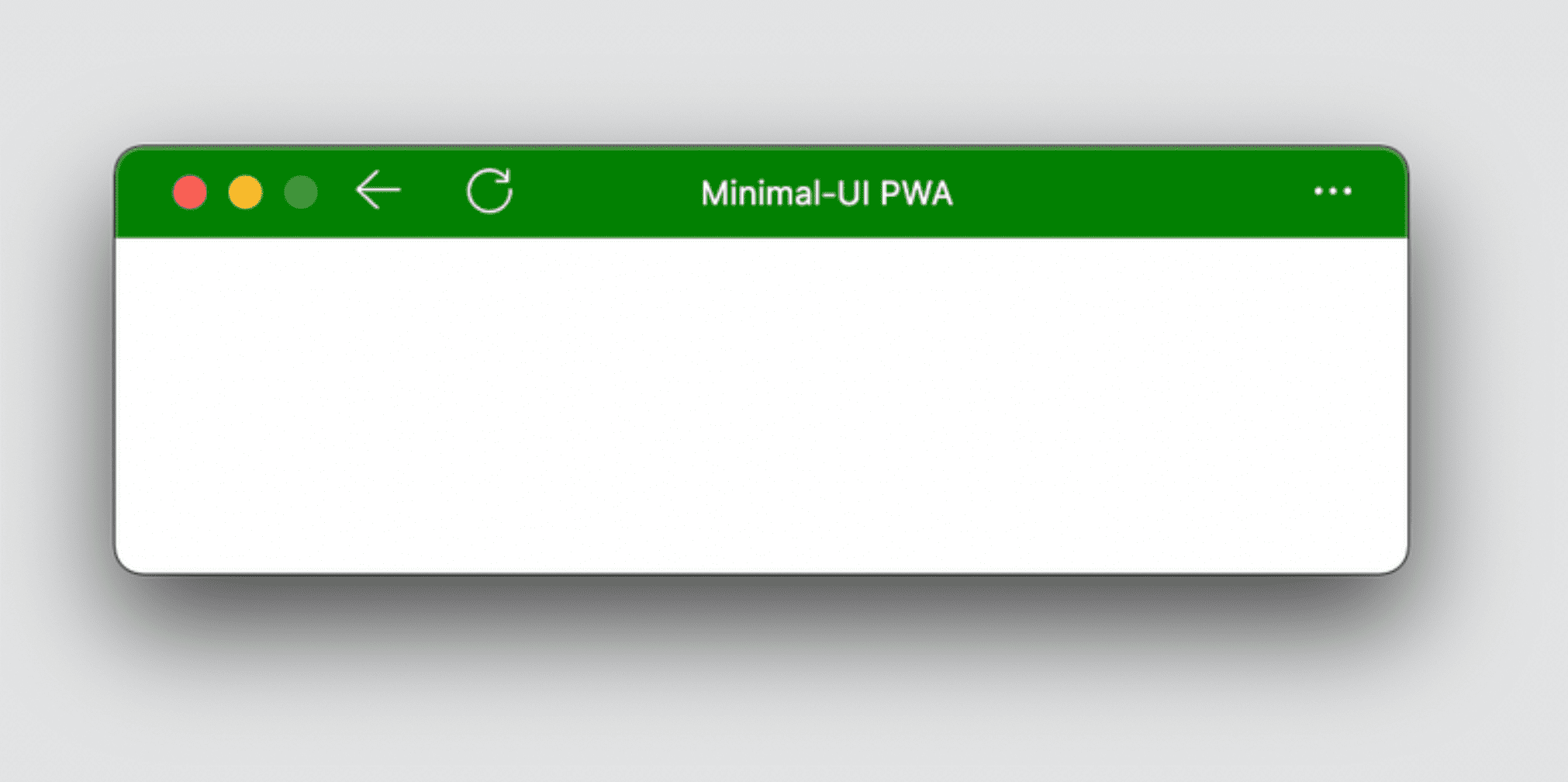 Uma interface mínima para computador no Microsoft Edge com botões "Voltar" e "Atualizar"