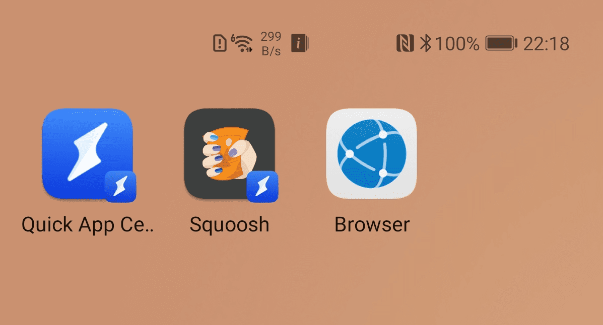 A PWA installed with different browsers on the same device.