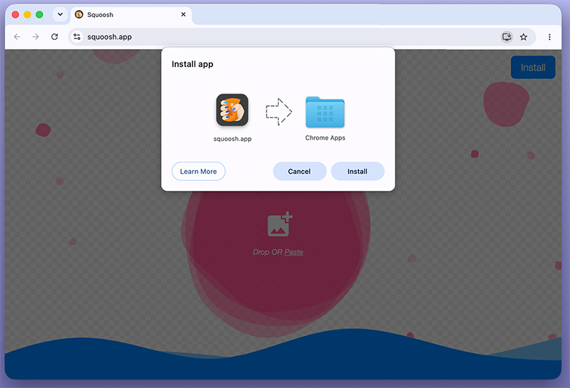 Once the user clicks next, the user is presented with the opportunty to install the PWA.