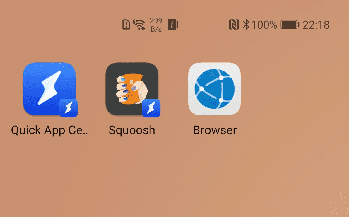 Huawei 또는 ZTE 홈 화면의 QuickApps