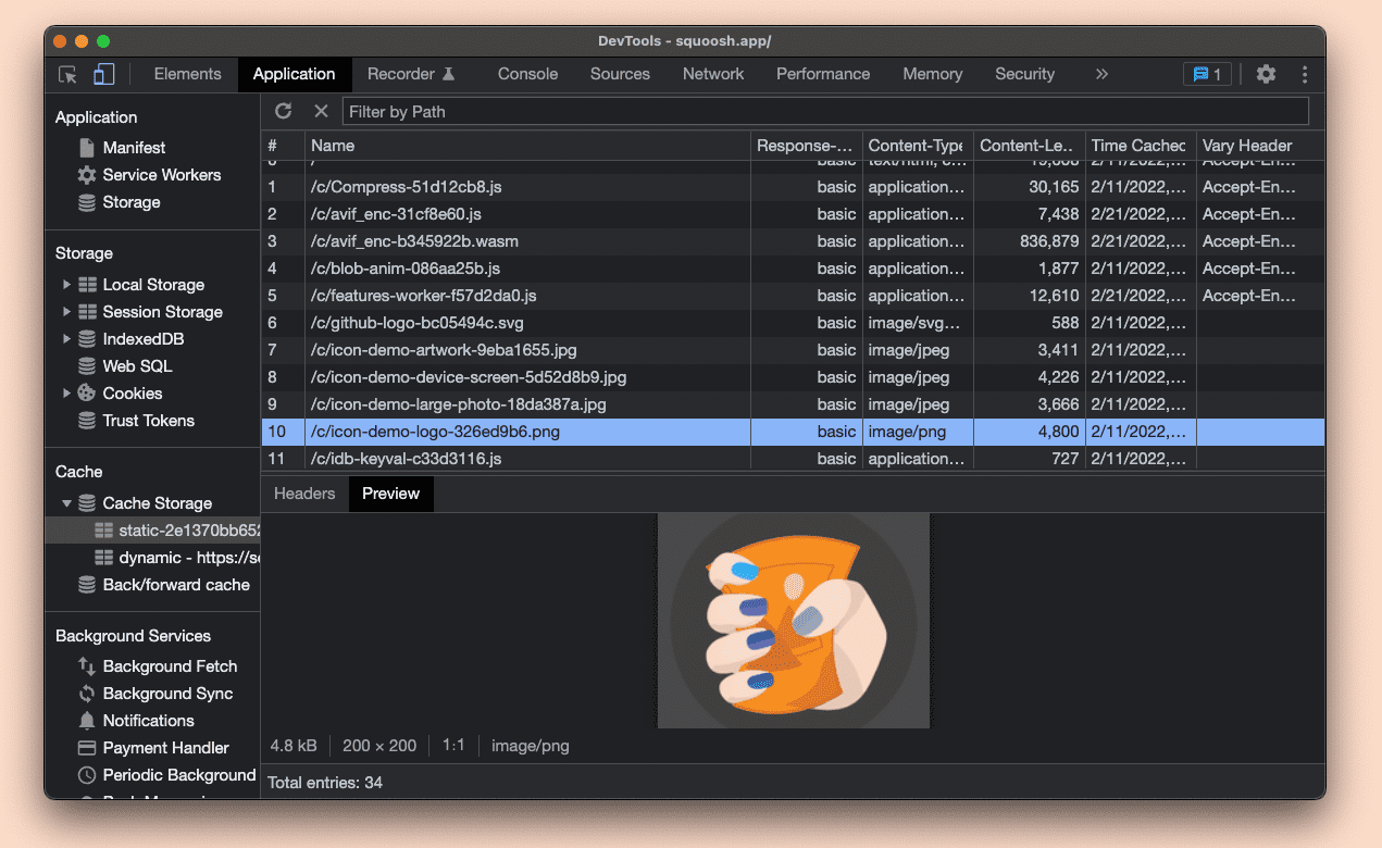 Herramientas de depuración de Service Worker con las Herramientas para desarrolladores de Chromium.