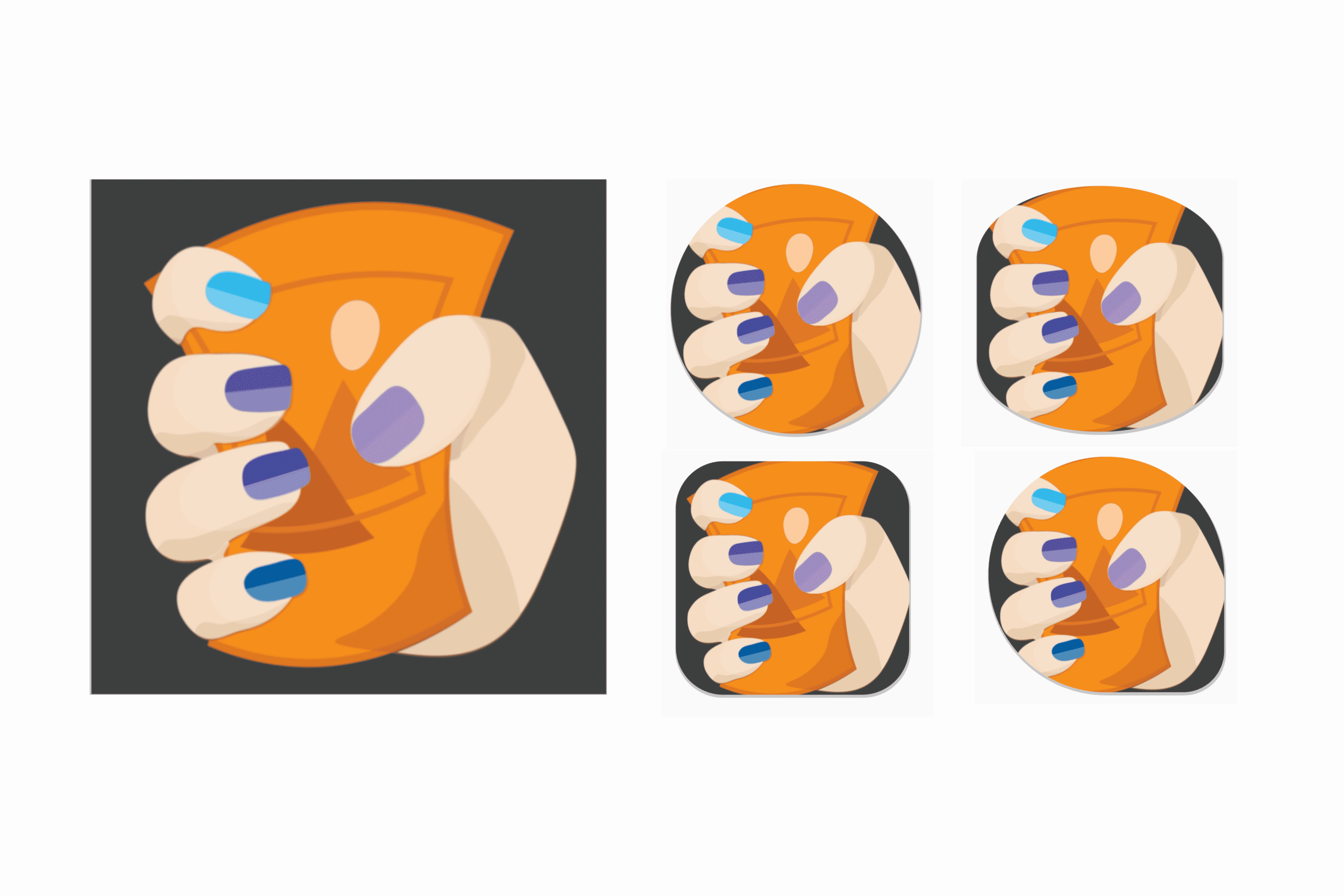 不適合做為可遮蓋圖示的圖示。